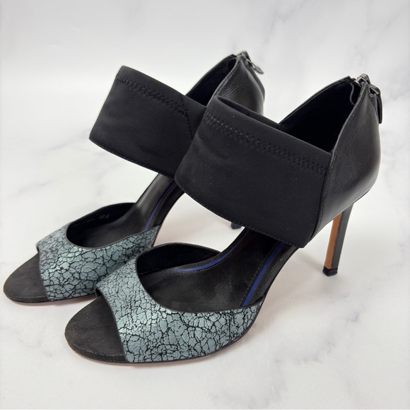 Elie Tahari Open Toe Strappy Indra High-Heel with Neoprene leather - Picture 6 of 15